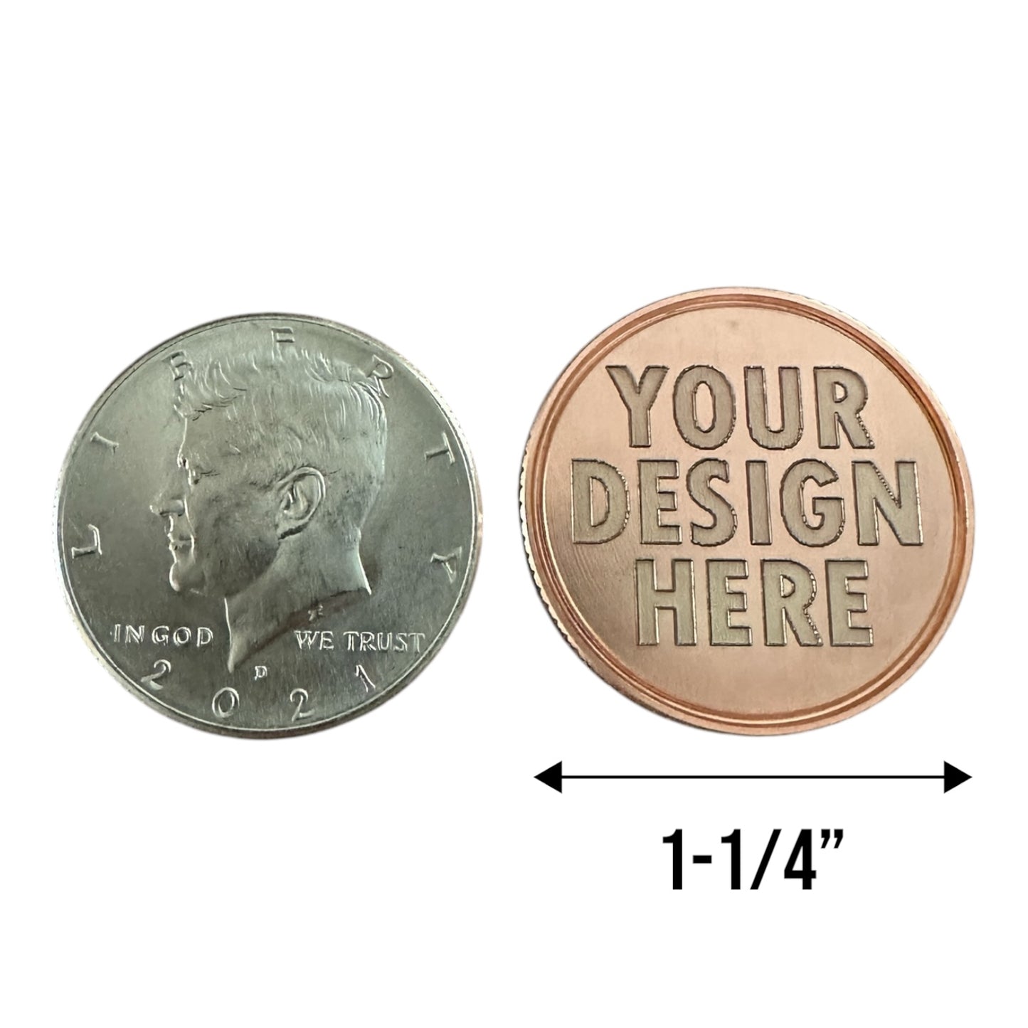 Custom Copper Ball Marker - Knurled Edge
