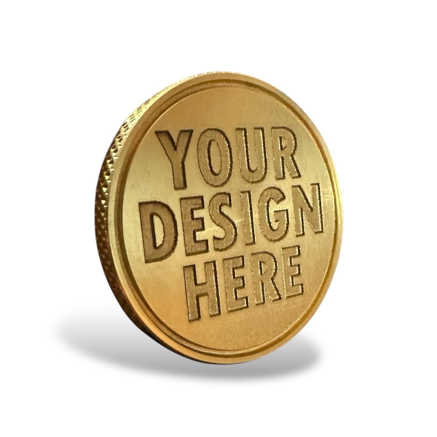 Custom Brass Ball Marker - Knurled Edge