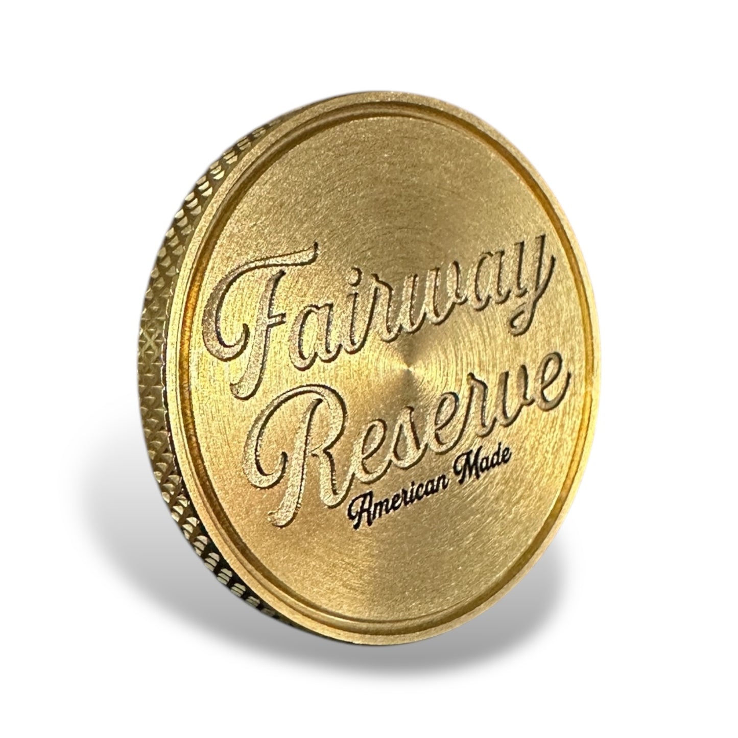 Brass Ball Marker - Knurled Edge
