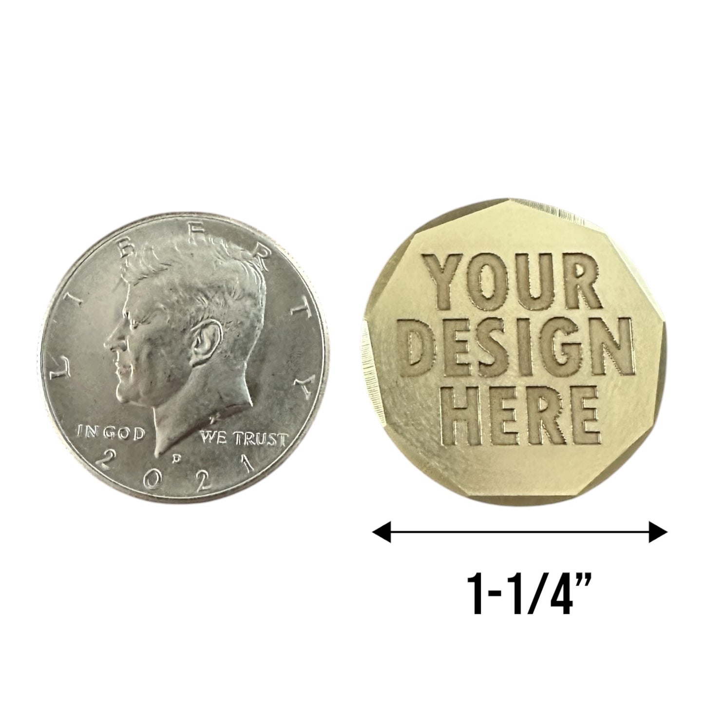 Custom Brass Ball Marker - Beveled