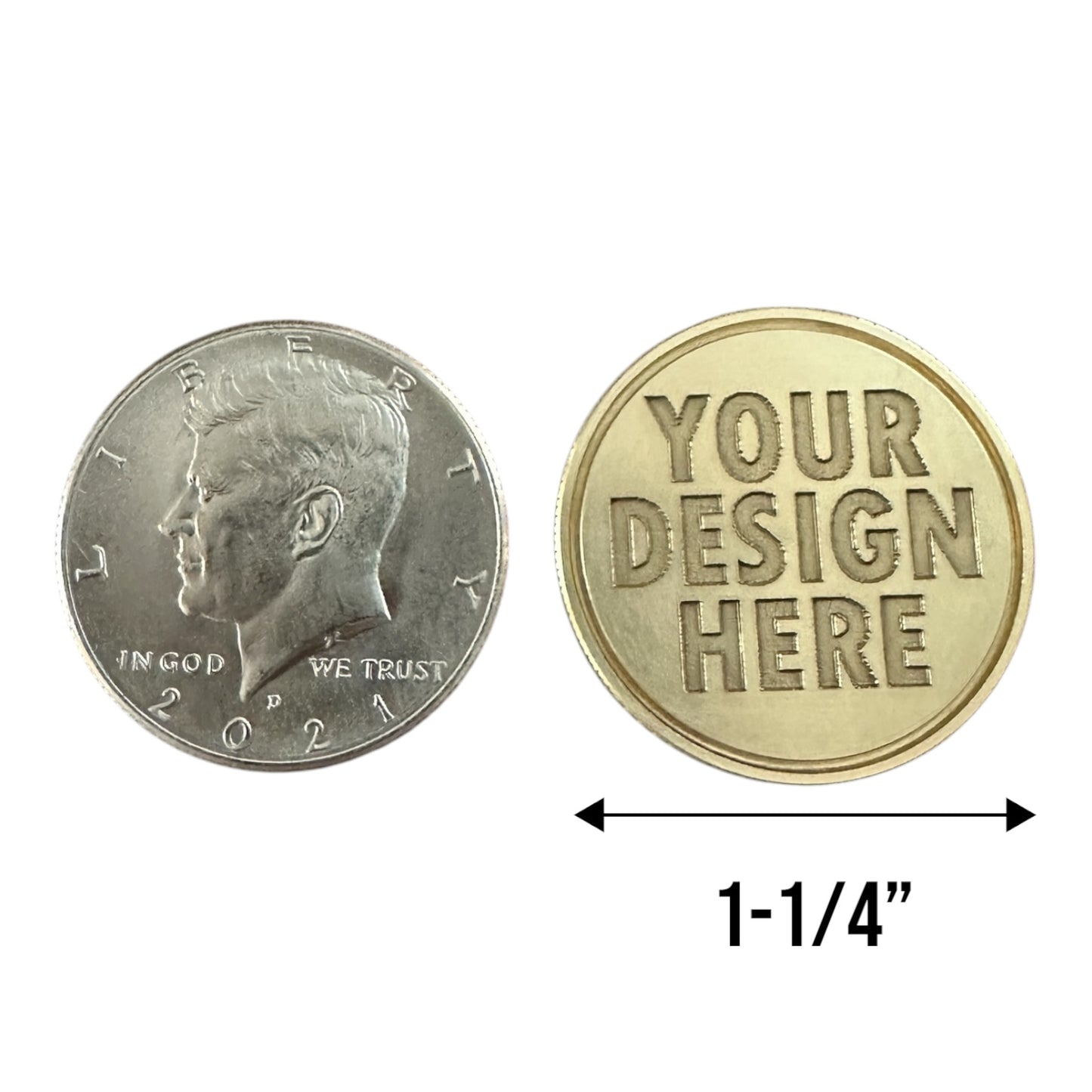 Custom Brass Ball Marker - Knurled Edge