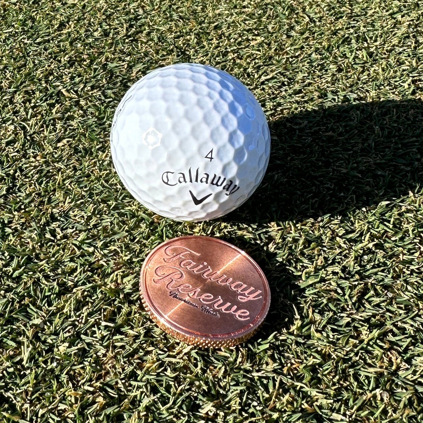 Copper Ball Marker - Knurled Edge